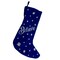Northlight 18" LED Blue Stocking "Believe" with White Snowflakes